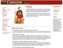 Tablet Screenshot of clan-cameron.org.au